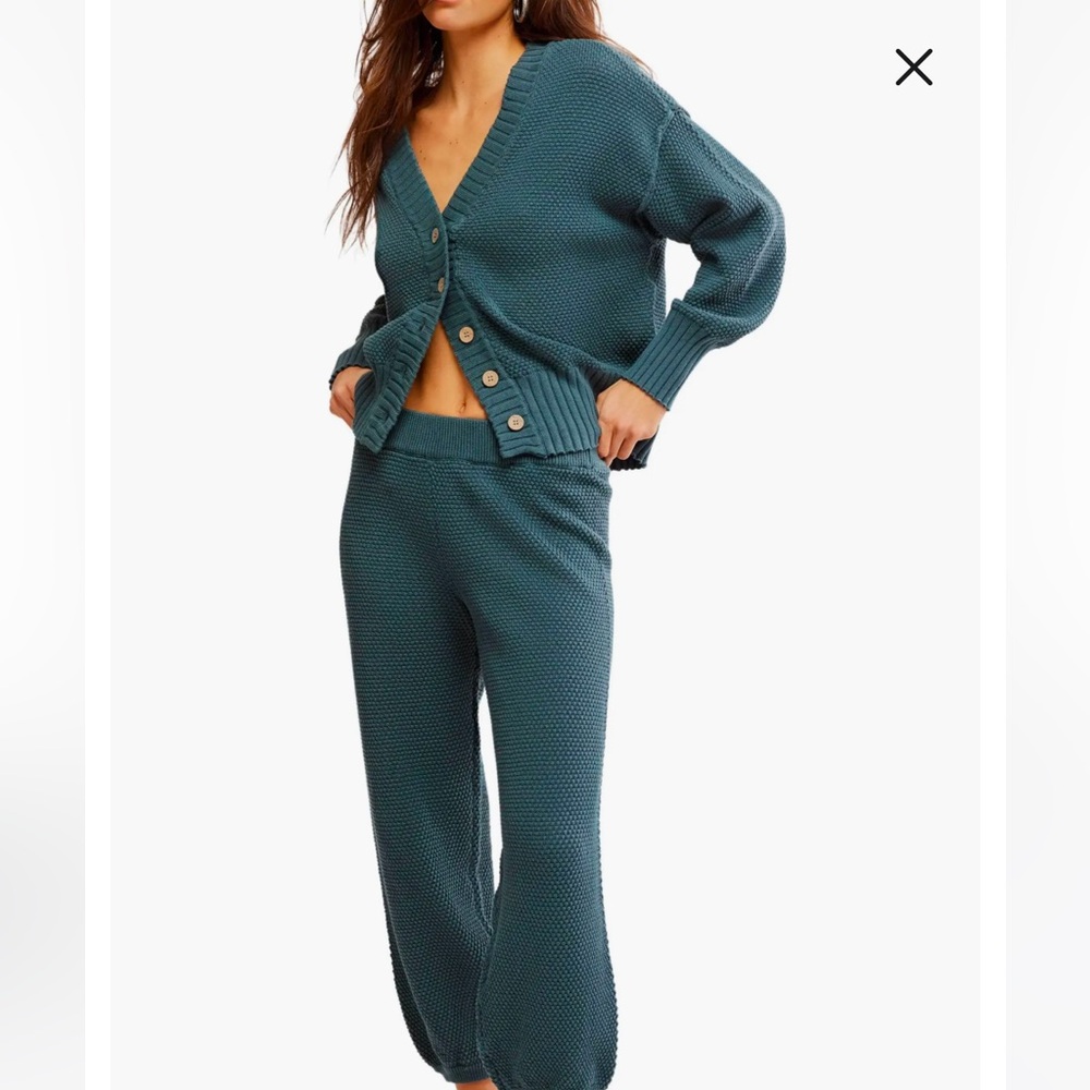 Hailee Waffle Stitch Cardigan & Pants set
